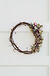Right Side Hand Meadow Flower Asymetrical Wreath