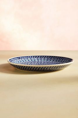 Azure Tile Serving Platter, Round