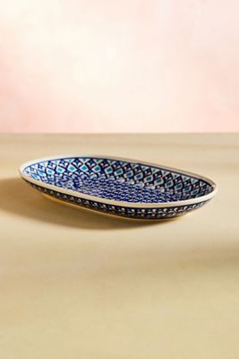 Azure Tile Serving Platter, Oval