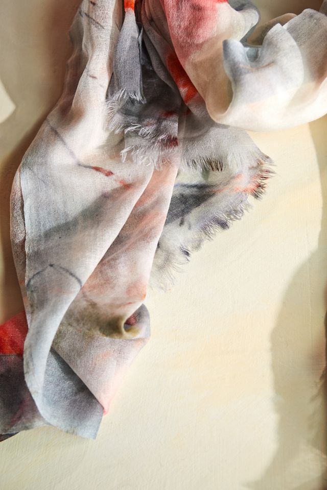 Watercolor Lillies Scarf #1