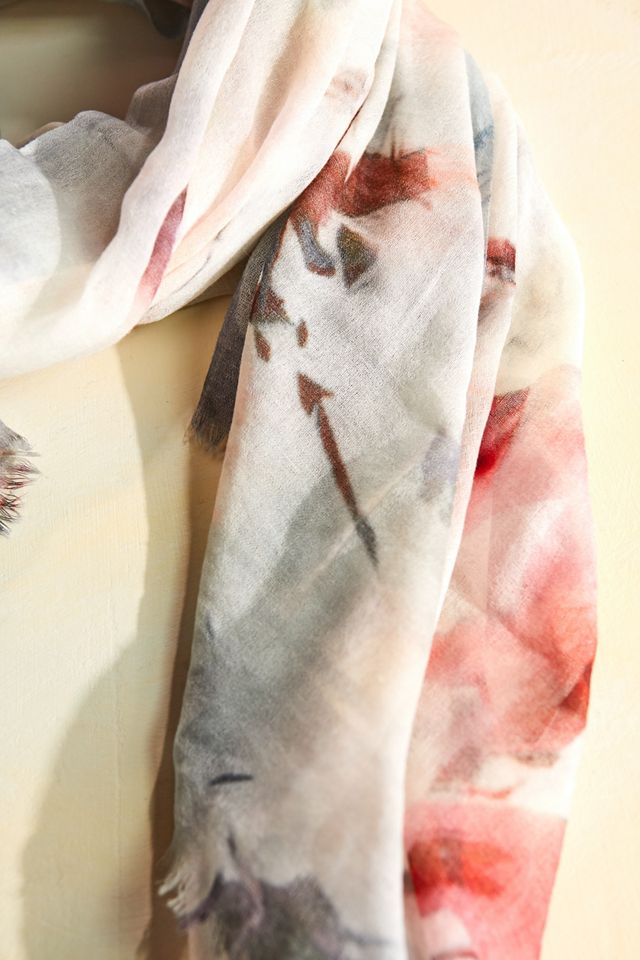 Watercolor Lillies Scarf #2