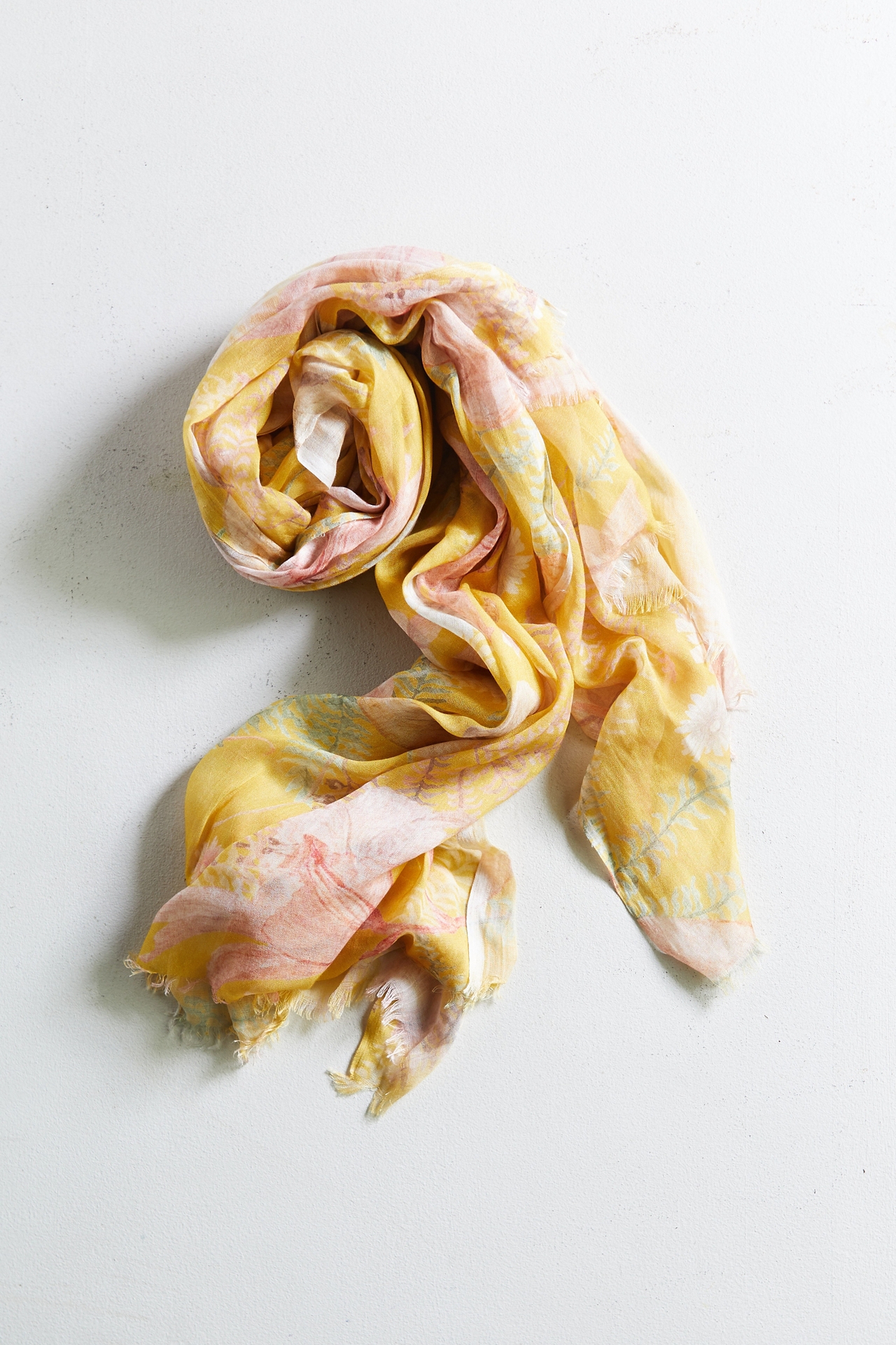 Golden Flower + Fern Scarf