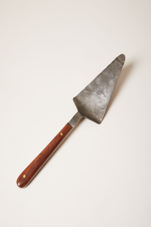 Farmhouse Pottery Artisan Forged Pie Server with Wooden Handle