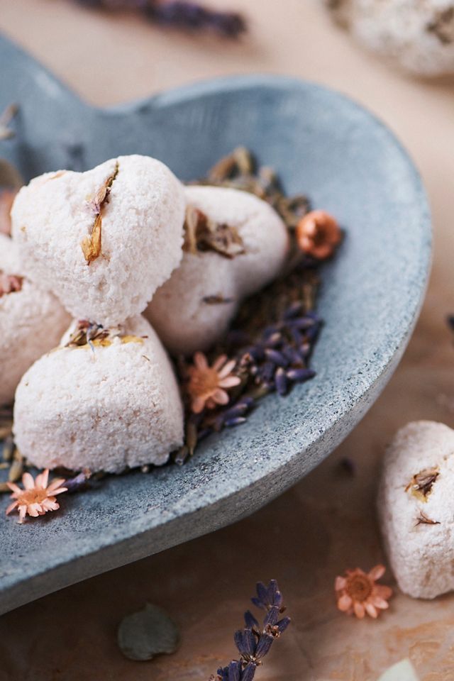 Mini Floral Botanical Heart Bath Bombs, Set of 6 #1