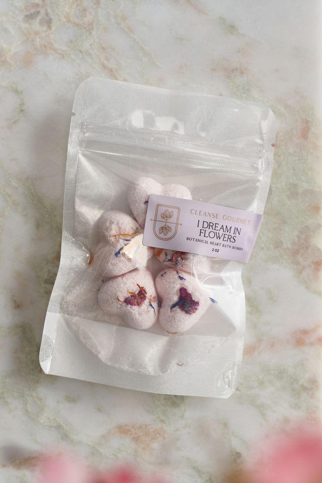 Mini Floral Botanical Heart Bath Bombs, Set of 6 #2