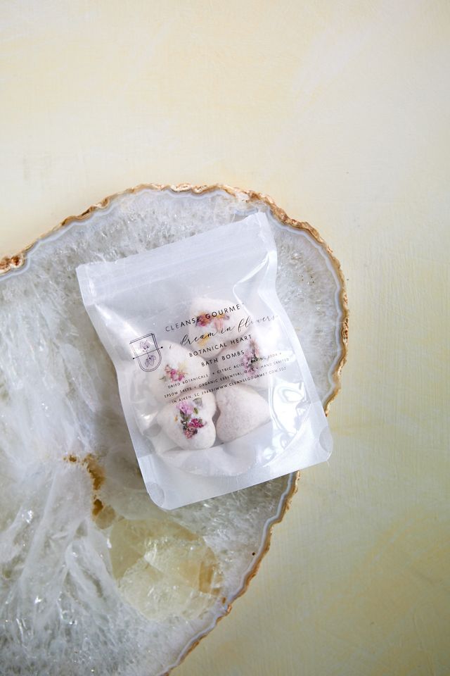 Mini Floral Botanical Heart Bath Bombs, Set of 6 #3