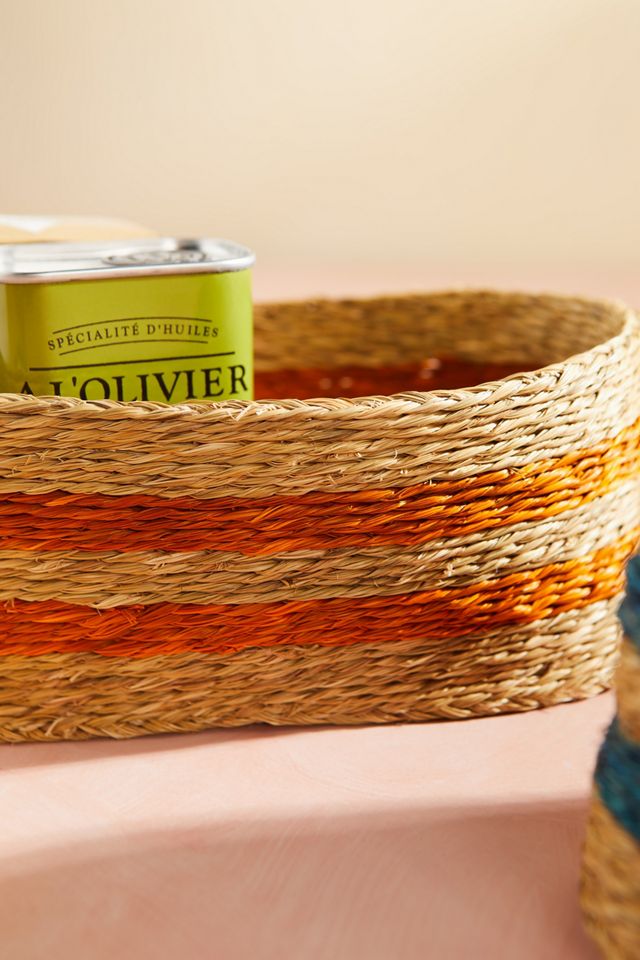 Woven Stripe Bread Basket #2