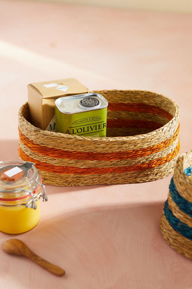 Woven Stripe Bread Basket #3