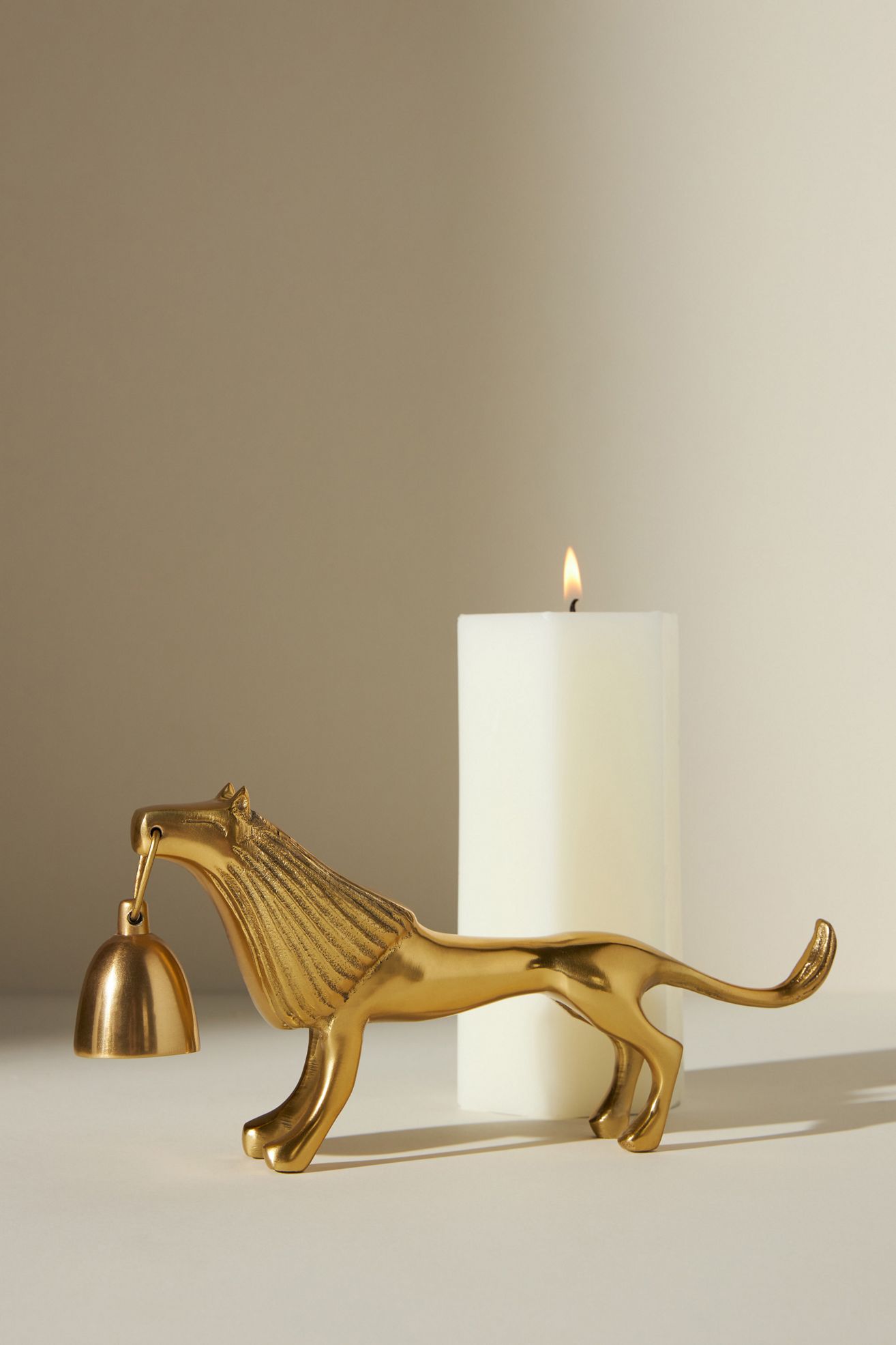 Lion Candle Snuffer - Gold, One Size