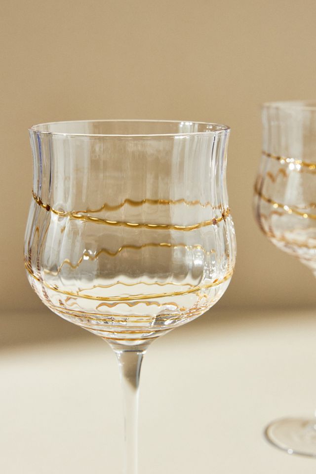 Creatures of Curiosity Gold Stem Wine Glasses S2