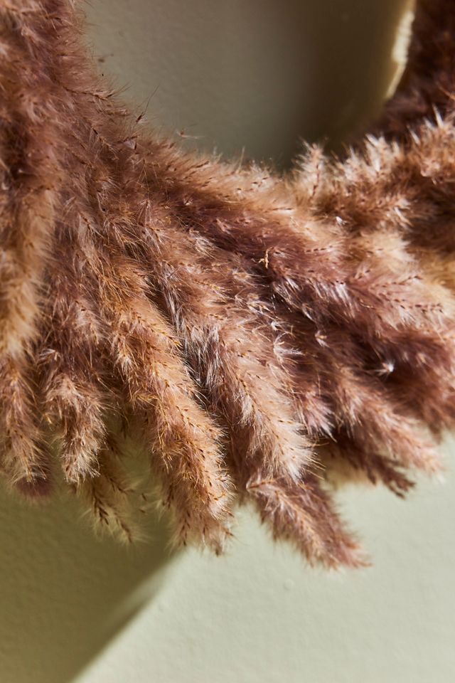 Preserved Fluffy Pampas Grass Wreath #1
