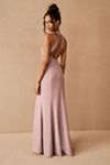 chinese dress ladies NWT BHLDN Serephina Gray Halter Open-Back Side-Slit Stretch Crepe Maxi –  Periwinkle Packages main image 0