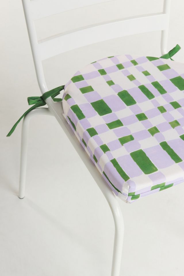 Plaid Indoor/Outdoor Seat Cushion #1