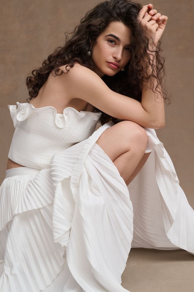 AMUR Ophelia Tiered Pleated Ball Bridal Skirt #2