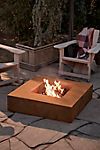 Low Profile Weathering Steel Square Fire Pit