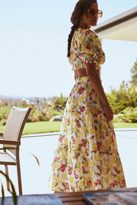 Seafolly Lemoncello Tiered Skirt | Anthropologie