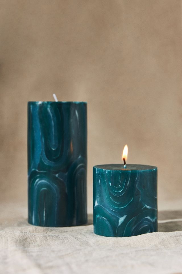 Marbled Pillar Candle #1