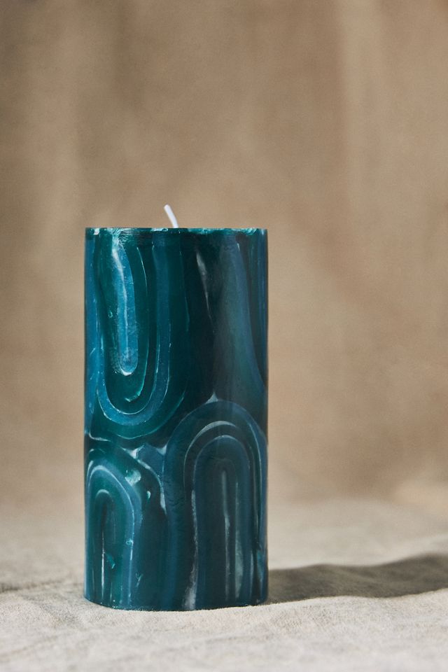 Marbled Pillar Candle #3