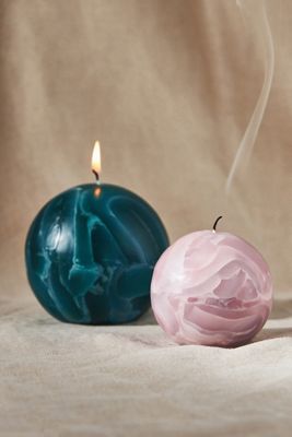 Marbled Sphere Candle