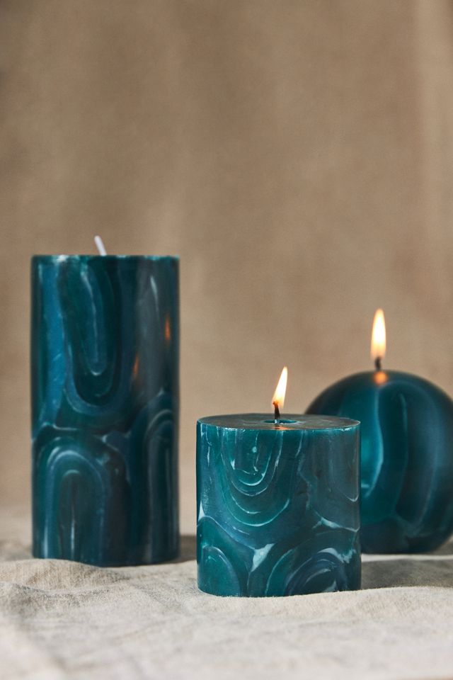 Marbled Sphere Candle #2