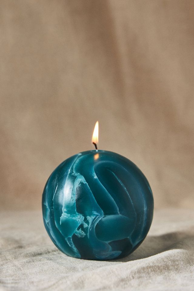 Marbled Sphere Candle #1