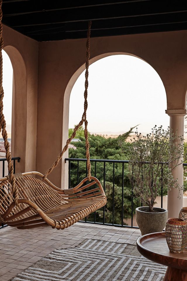 San Blas Rattan Hanging Bench #6