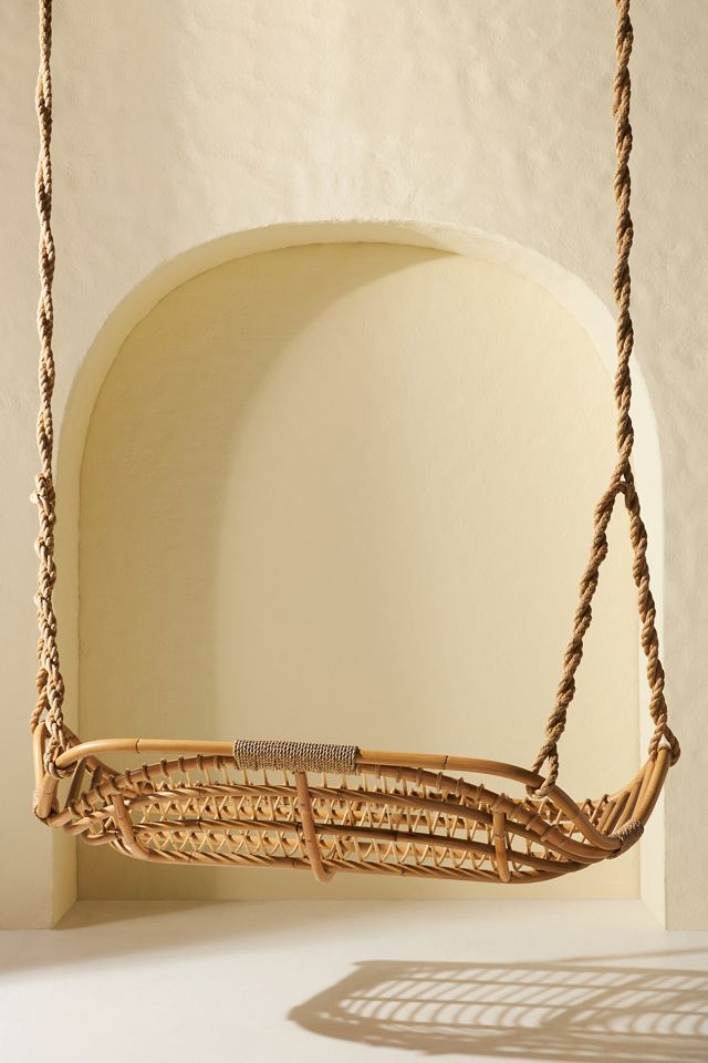 San Blas Rattan Hanging Bench #3