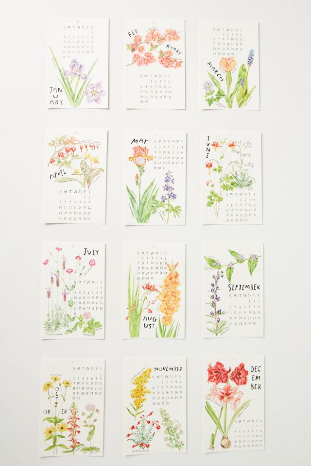 Year in Flowers 2022 Hanging Calendar #1