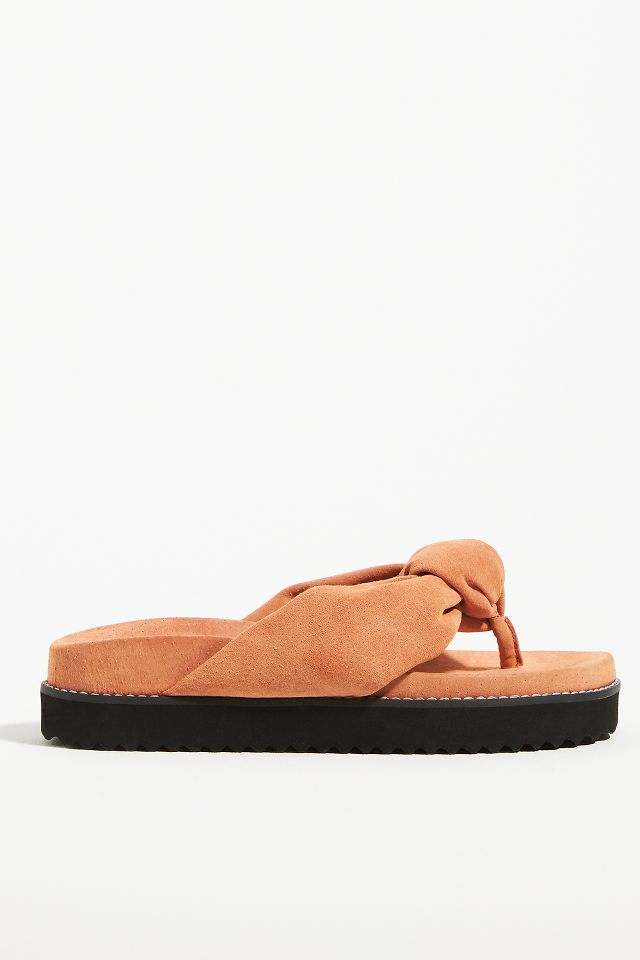 Suede thong sandals hot sale