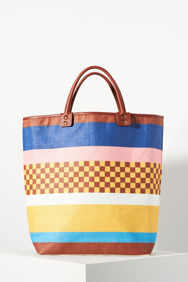 Checkered Stripe Tote #1