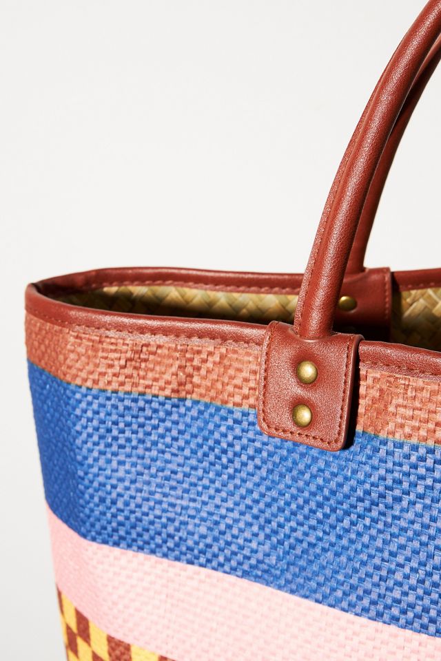 Checkered Stripe Tote #2