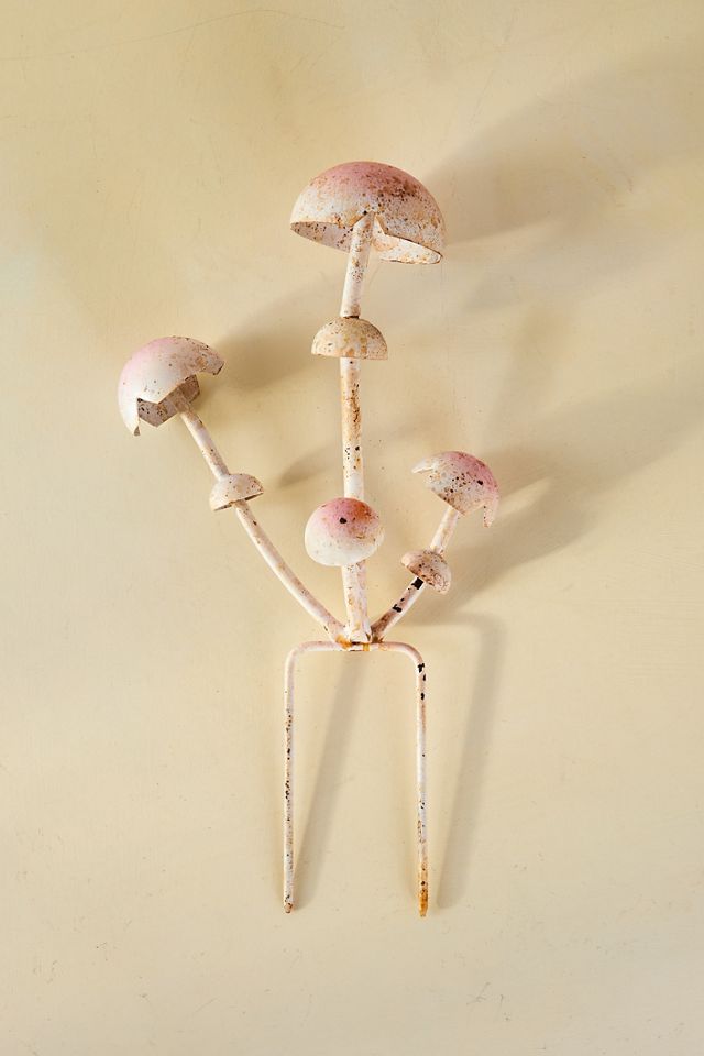 Pink Multi Mushroom Iron Stake #1