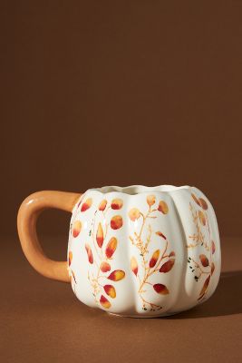 Floral Pumpkin Mug
