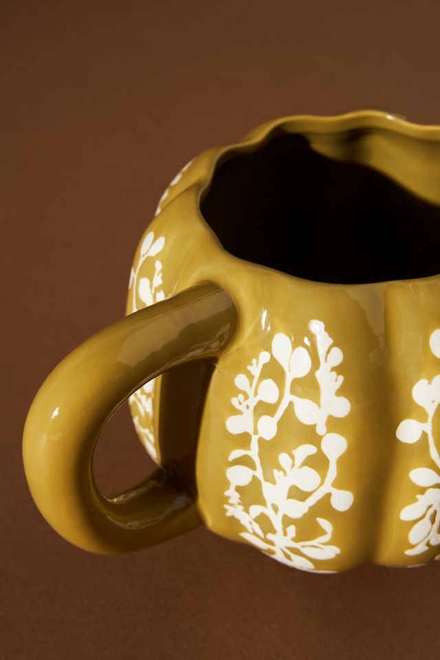 Floral Pumpkin Mug #2