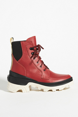 Sorel Women's Brex Lug Sole Lace-up Boots Women's Shoes In Red