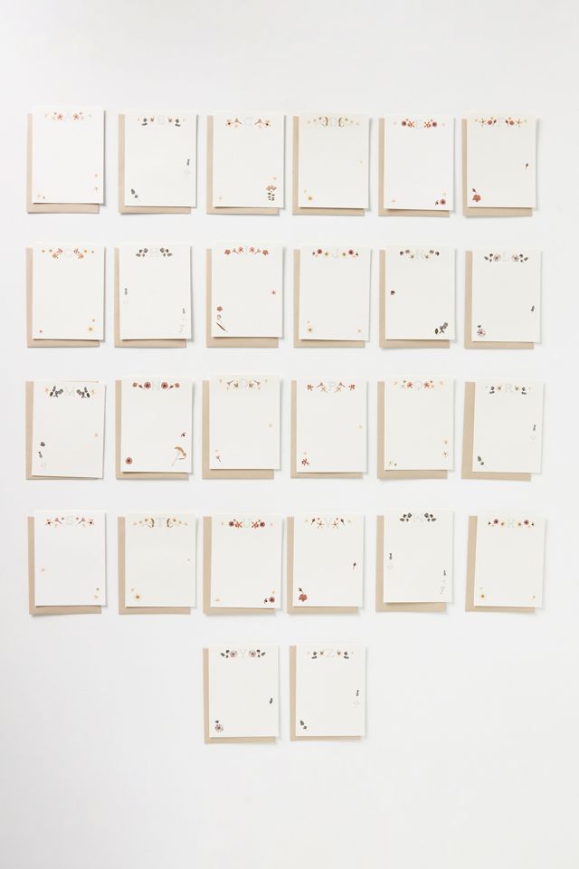 Adelfi Floral Monogram Boxed Card Set #4