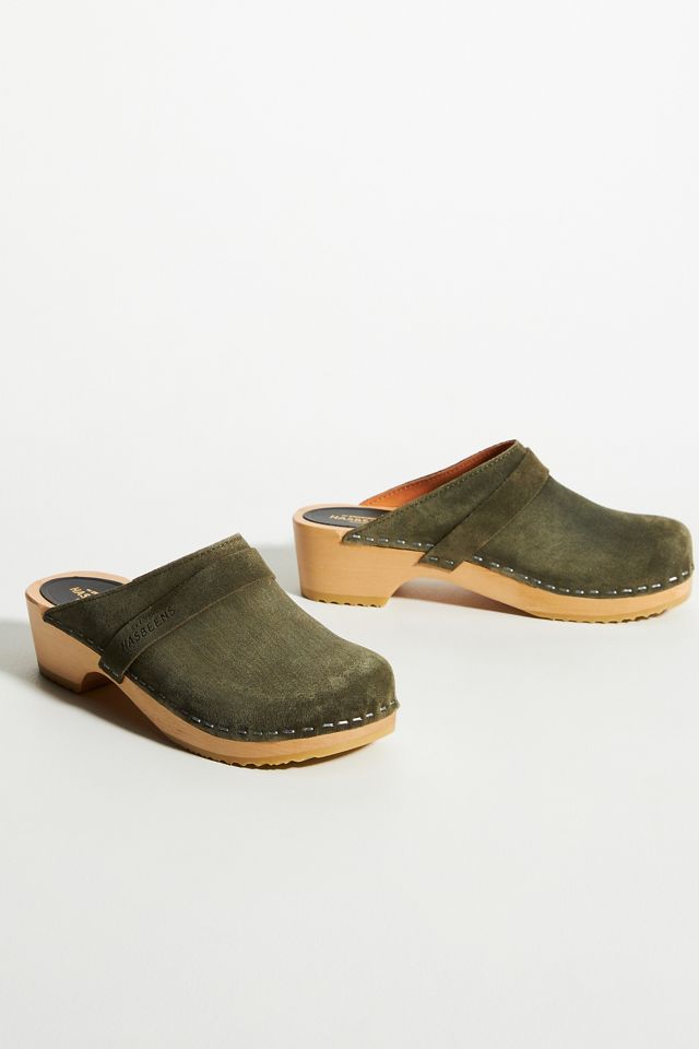 Swedish Hasbeens Suede Clogs #1