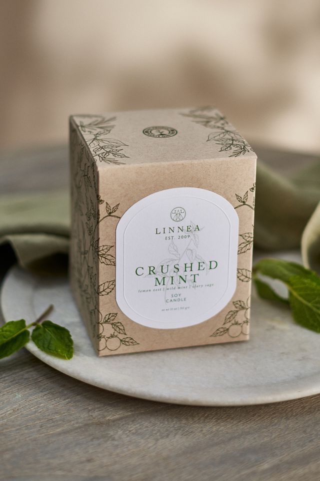 Linnea Recycled Glass Candle, Crushed Mint #2