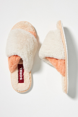 Sorel Go Mail Run Slippers In Beige