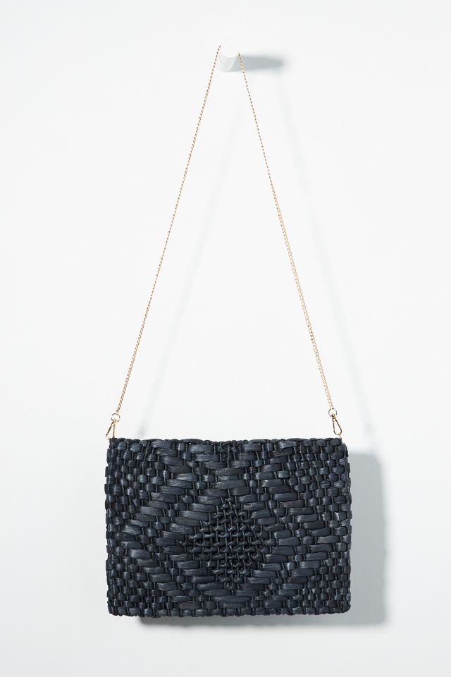 Oversized Raffia Clutch #1