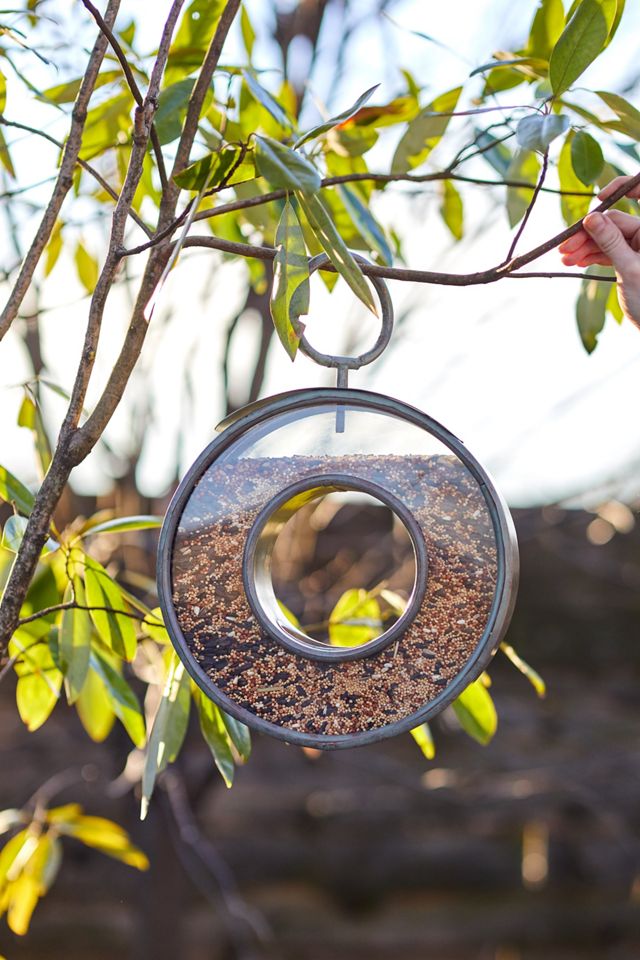 Circular Copper Bird Feeder #1