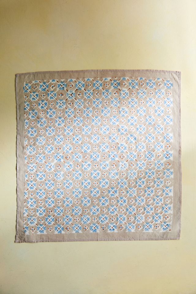Block Print Diamond Bandana #1
