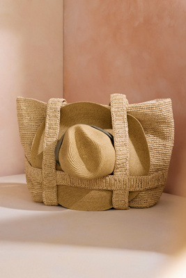Raffia Traveler Bag