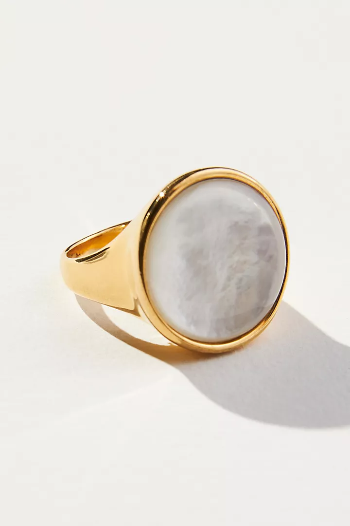 anthropologie.com | Round Stone Cocktail Ring