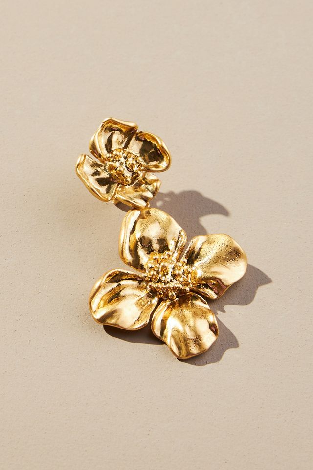 Oaxaca Double Floral Drop Earrings #1
