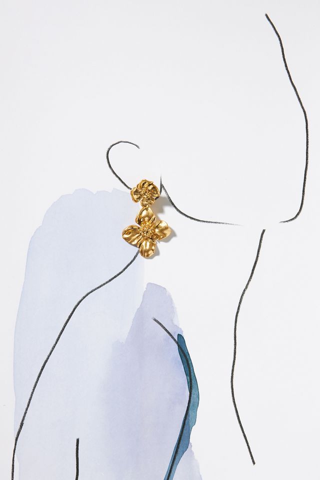 Oaxaca Double Floral Drop Earrings #2