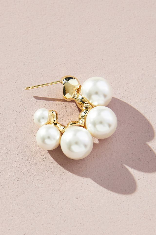 Lake Life Pearl Huggie Hoops #1