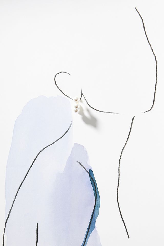 Lake Life Pearl Huggie Hoops #2