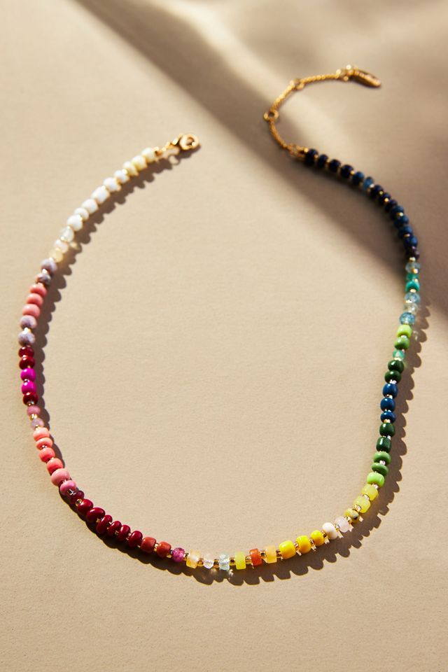 Rainbow Small-Stone Necklace #1