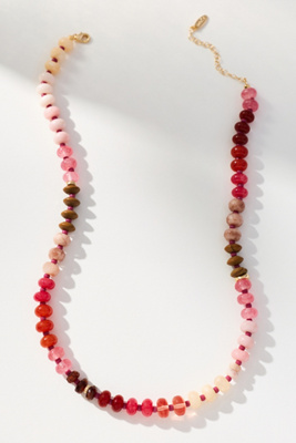 Anthropologie Rainbow Stone Necklace In Multi